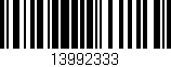 Código de barras (EAN, GTIN, SKU, ISBN): '13992333'