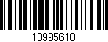 Código de barras (EAN, GTIN, SKU, ISBN): '13995610'