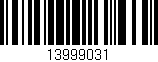 Código de barras (EAN, GTIN, SKU, ISBN): '13999031'