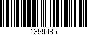 Código de barras (EAN, GTIN, SKU, ISBN): '1399985'