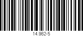 Código de barras (EAN, GTIN, SKU, ISBN): '14.962-5'