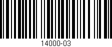 Código de barras (EAN, GTIN, SKU, ISBN): '14000-03'