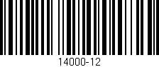 Código de barras (EAN, GTIN, SKU, ISBN): '14000-12'