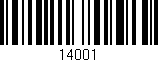 Código de barras (EAN, GTIN, SKU, ISBN): '14001'