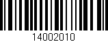 Código de barras (EAN, GTIN, SKU, ISBN): '14002010'