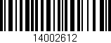 Código de barras (EAN, GTIN, SKU, ISBN): '14002612'