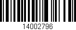 Código de barras (EAN, GTIN, SKU, ISBN): '14002796'