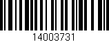 Código de barras (EAN, GTIN, SKU, ISBN): '14003731'