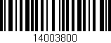 Código de barras (EAN, GTIN, SKU, ISBN): '14003800'