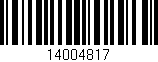 Código de barras (EAN, GTIN, SKU, ISBN): '14004817'