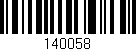 Código de barras (EAN, GTIN, SKU, ISBN): '140058'