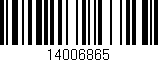 Código de barras (EAN, GTIN, SKU, ISBN): '14006865'