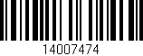 Código de barras (EAN, GTIN, SKU, ISBN): '14007474'