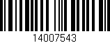 Código de barras (EAN, GTIN, SKU, ISBN): '14007543'
