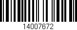 Código de barras (EAN, GTIN, SKU, ISBN): '14007672'