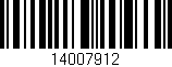Código de barras (EAN, GTIN, SKU, ISBN): '14007912'