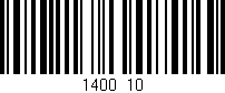 Código de barras (EAN, GTIN, SKU, ISBN): '1400/10'