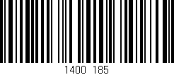 Código de barras (EAN, GTIN, SKU, ISBN): '1400/185'