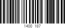 Código de barras (EAN, GTIN, SKU, ISBN): '1400/187'