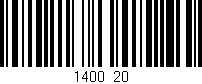 Código de barras (EAN, GTIN, SKU, ISBN): '1400/20'