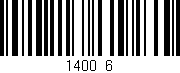 Código de barras (EAN, GTIN, SKU, ISBN): '1400/6'
