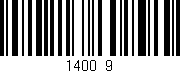 Código de barras (EAN, GTIN, SKU, ISBN): '1400/9'
