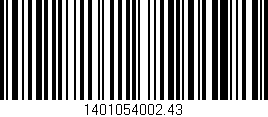 Código de barras (EAN, GTIN, SKU, ISBN): '1401054002.43'