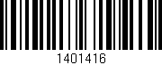 Código de barras (EAN, GTIN, SKU, ISBN): '1401416'