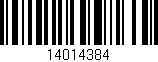 Código de barras (EAN, GTIN, SKU, ISBN): '14014384'