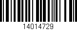 Código de barras (EAN, GTIN, SKU, ISBN): '14014729'