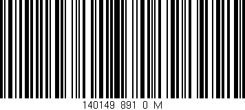Código de barras (EAN, GTIN, SKU, ISBN): '140149_891_0_M'