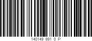 Código de barras (EAN, GTIN, SKU, ISBN): '140149_891_0_P'