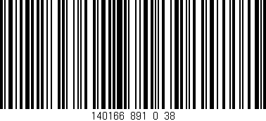 Código de barras (EAN, GTIN, SKU, ISBN): '140166_891_0_38'