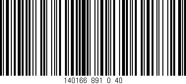 Código de barras (EAN, GTIN, SKU, ISBN): '140166_891_0_40'