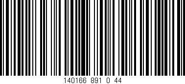 Código de barras (EAN, GTIN, SKU, ISBN): '140166_891_0_44'