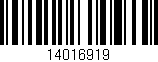 Código de barras (EAN, GTIN, SKU, ISBN): '14016919'