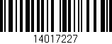Código de barras (EAN, GTIN, SKU, ISBN): '14017227'