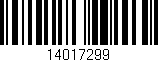 Código de barras (EAN, GTIN, SKU, ISBN): '14017299'