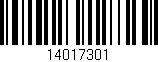 Código de barras (EAN, GTIN, SKU, ISBN): '14017301'