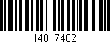 Código de barras (EAN, GTIN, SKU, ISBN): '14017402'