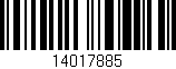 Código de barras (EAN, GTIN, SKU, ISBN): '14017885'