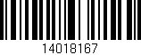 Código de barras (EAN, GTIN, SKU, ISBN): '14018167'