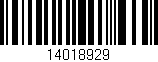 Código de barras (EAN, GTIN, SKU, ISBN): '14018929'