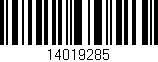 Código de barras (EAN, GTIN, SKU, ISBN): '14019285'