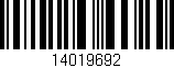 Código de barras (EAN, GTIN, SKU, ISBN): '14019692'