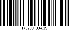Código de barras (EAN, GTIN, SKU, ISBN): '1402031084.35'