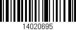 Código de barras (EAN, GTIN, SKU, ISBN): '14020695'