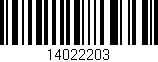 Código de barras (EAN, GTIN, SKU, ISBN): '14022203'