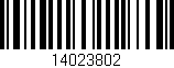 Código de barras (EAN, GTIN, SKU, ISBN): '14023802'