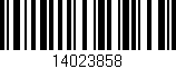 Código de barras (EAN, GTIN, SKU, ISBN): '14023858'